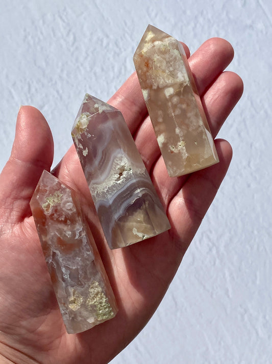 Flower Agate Towers | Small