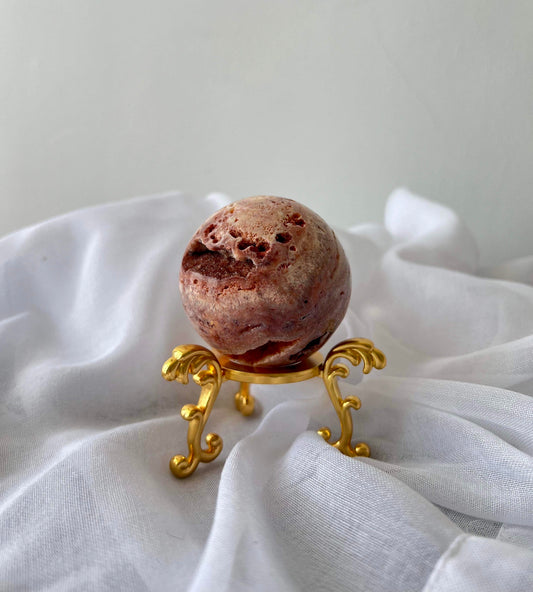 Pink Crazy Lace Agate Sphere - 002