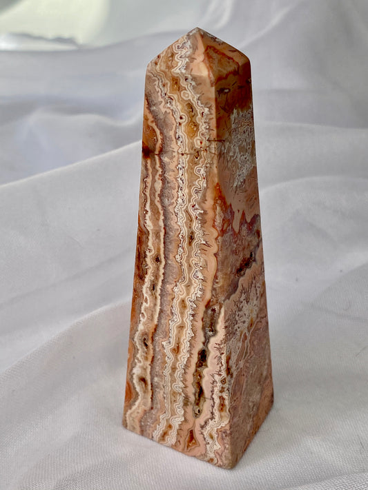Crazy Lace Agate Tower - 001