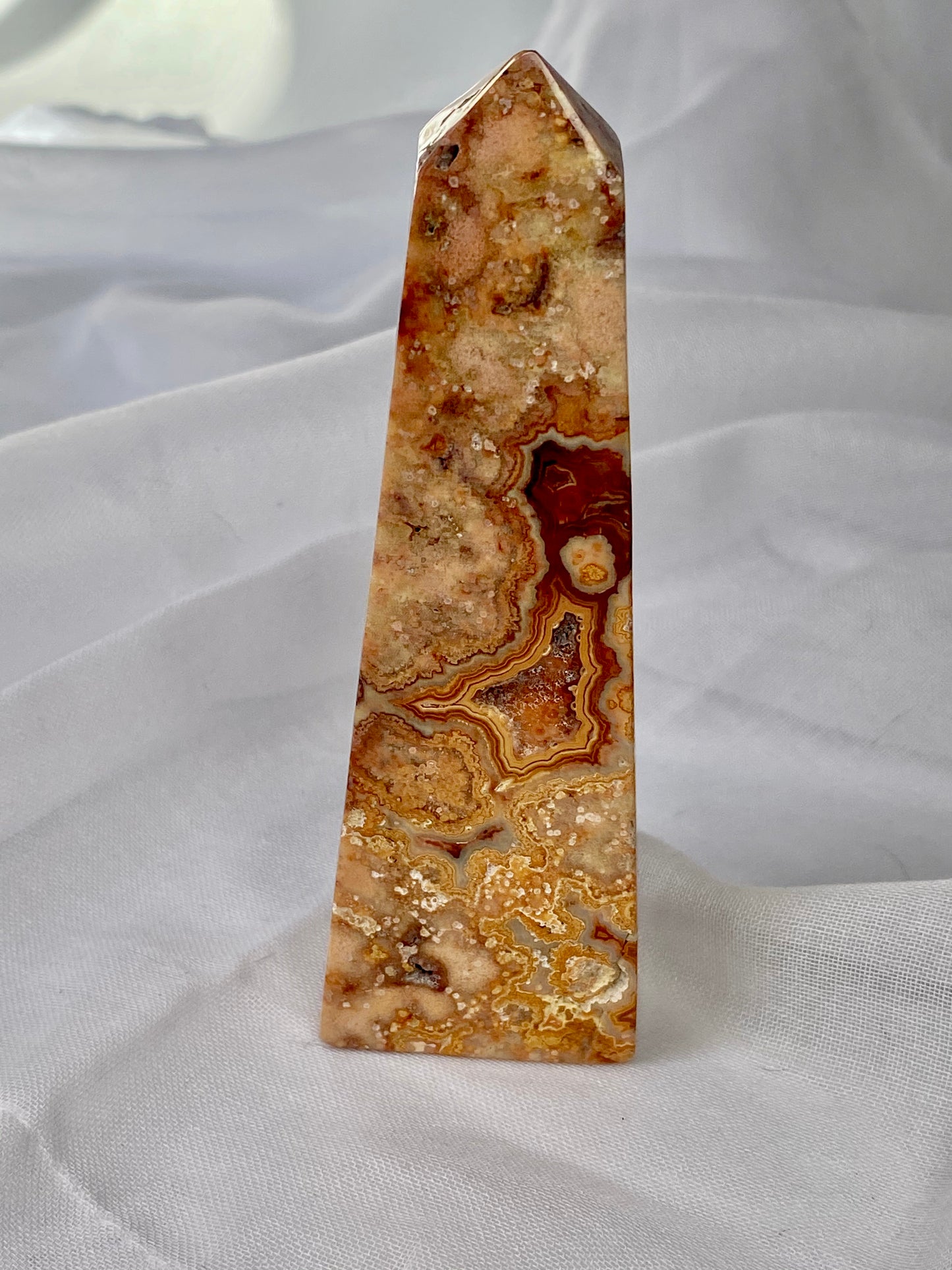 Crazy Lace Agate Tower - 003