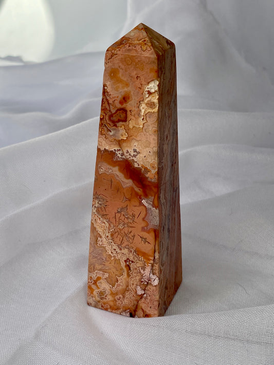 Crazy Lace Agate Tower - 002